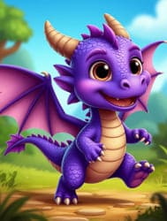 фиолетовый дракон картинка