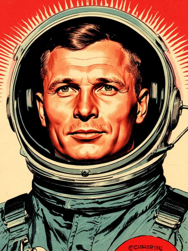 Портрет афиша космонавта