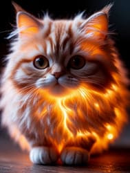 светящийся кот изнутри
