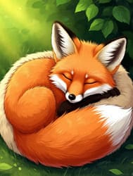 рыжая личика в стиле аниме