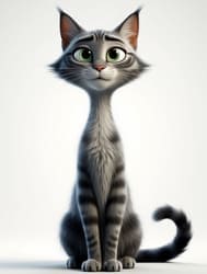 полосатый котик Pixar
