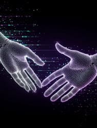 две пиксельные руки