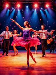 танцующие люди постер