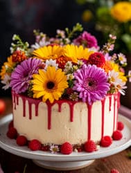 торт с цветами пример