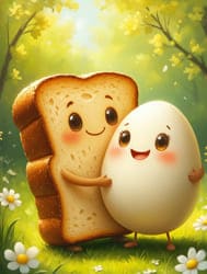 хлеб и яйцо персонаж