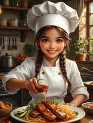 девушка повар