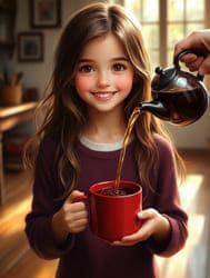 девушка и кофе