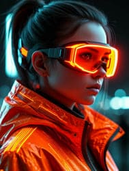 Девушка киберпанк