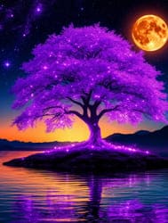 Фиолетовое дерево луна