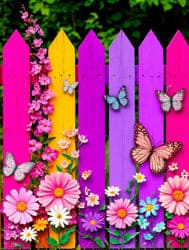 Разноцветный забор