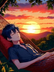 Парень и гамак