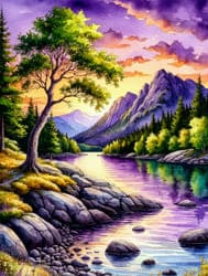 акварель природа картинка