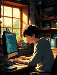 Парень за компьютером