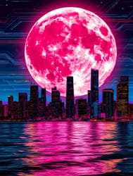 Кибер закат в городе