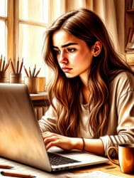 Девушка писательница