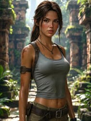 молодая Лара Крофт