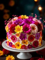 Торт с цветами