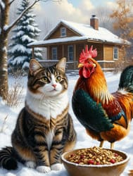 котя и петушок