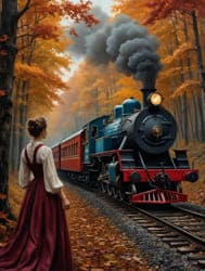 Девушка паровоз