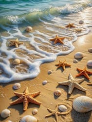 звёзды на пляже