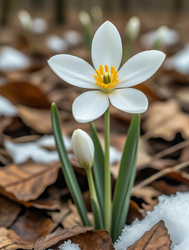цветок подснежник