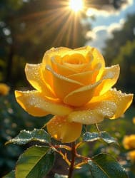 роза жёлтая