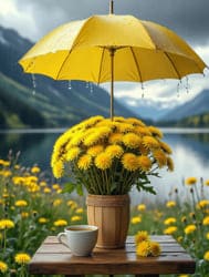 букет одуванчиков