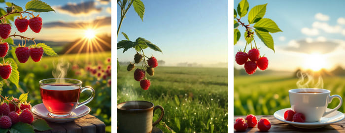 Пример трёх картинок с малиной искусственный интелект